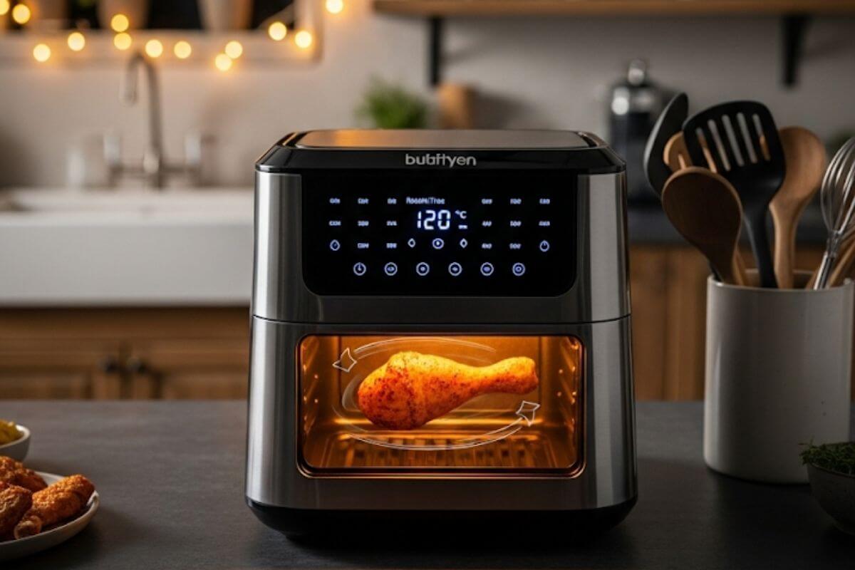 Air fryer com visor de vidro Air fryer com visor de vidro