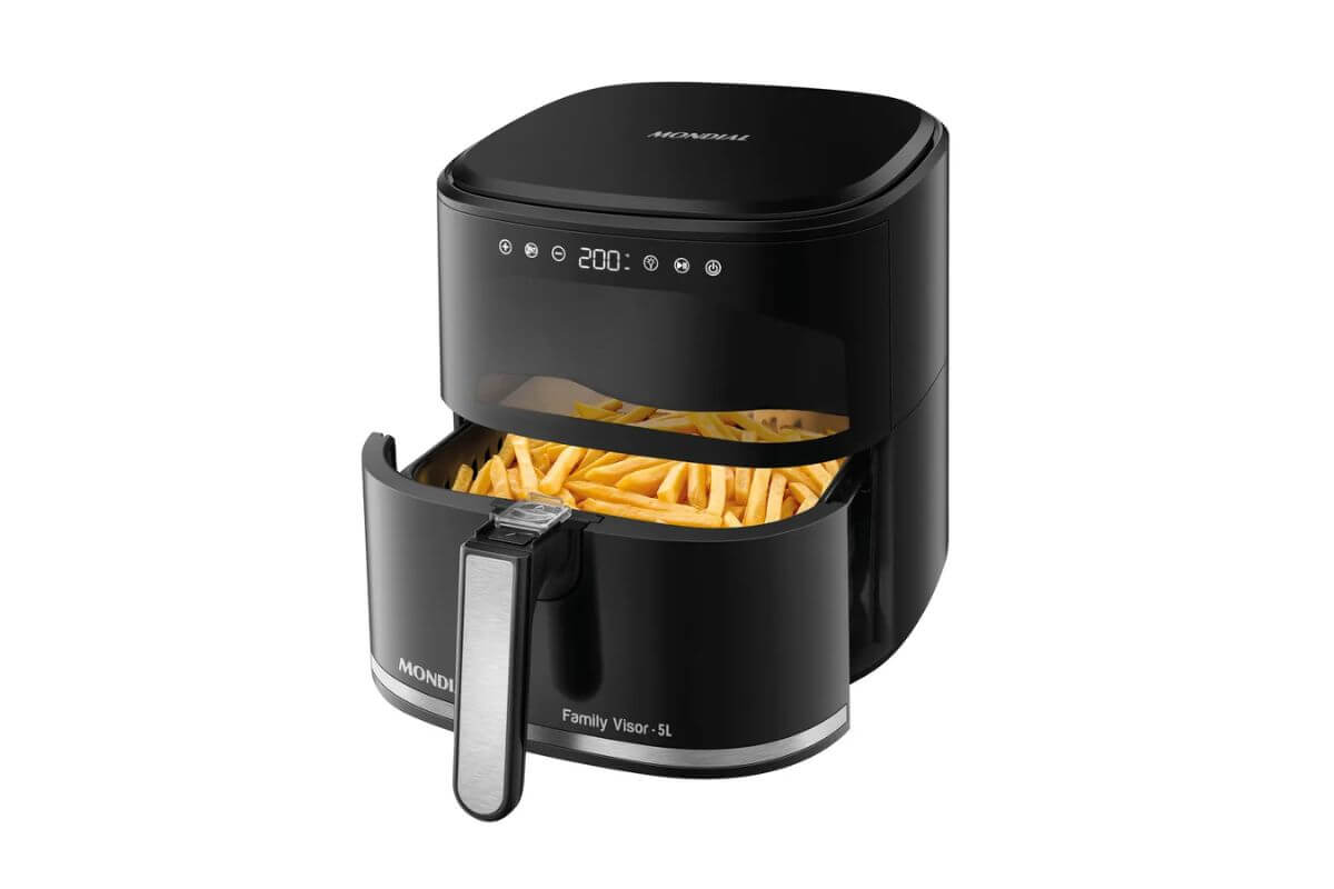 Air-fryer-com-visor