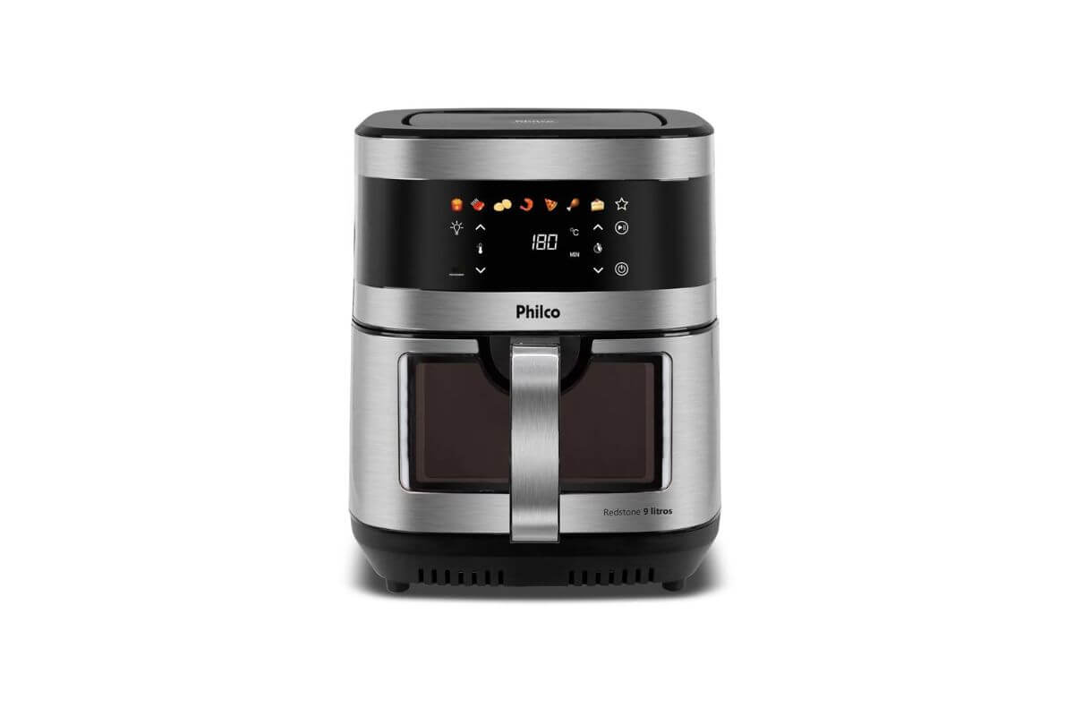 Air-fryer-oven-com-visor.