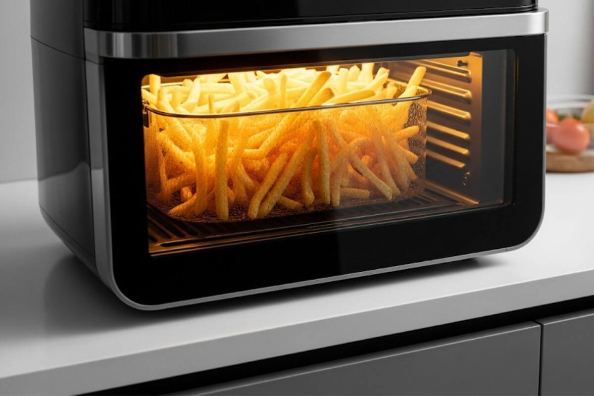 Air fryer com visor de vidro Air fryer com visor de vidro