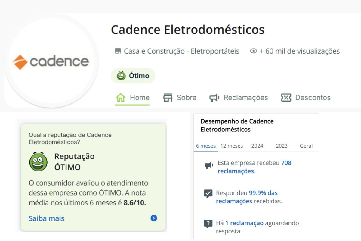 Cadence no reclame aqui 